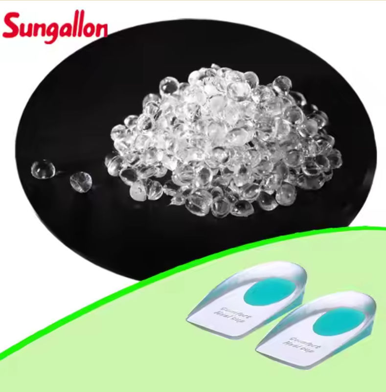 Transparent 95A Hardness Thermoplastic Rubber For Insoles And Foot Care Products